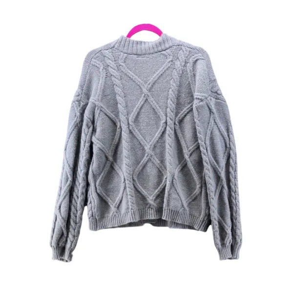 Taylor Swift The Tortured Poets Department TTPD Grey Cable Knit Cardigan MD/LG - Image 2