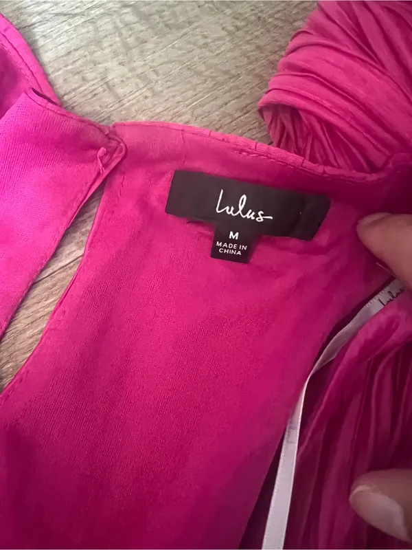Lulus Pink faux wrap Romper - Image 5
