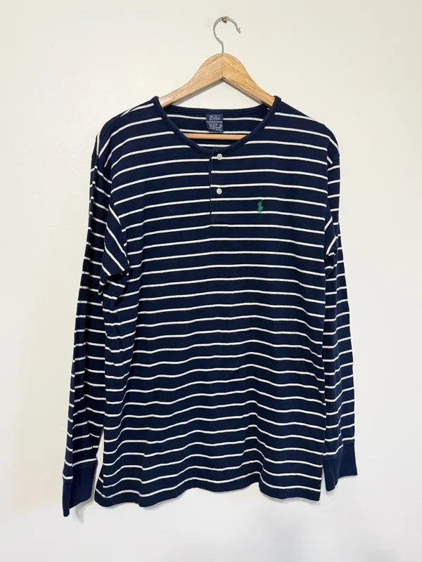 Ralph Lauren Striped Vintage Relaxed Oversized Fit Size Medium Womens Vtg 90s - Image 2