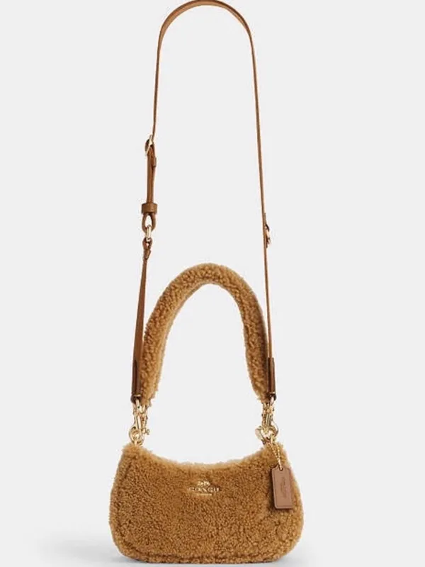 Authentic Coach 1941 Tan Sherpa Shoulder /crossbody Bag with 2 straps - Image 5