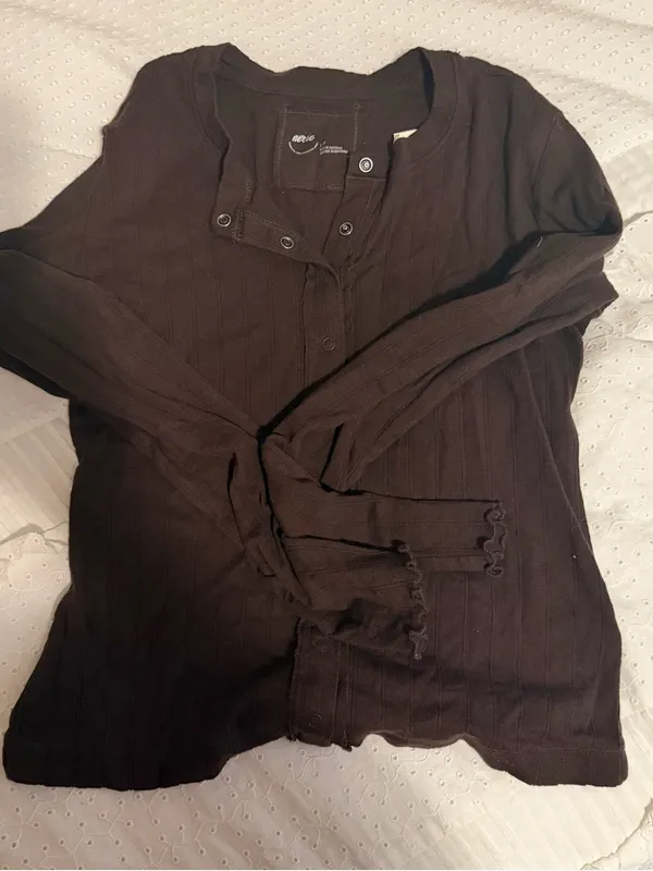 Aerie Pointelle Cardi T-Shirt - Image 2