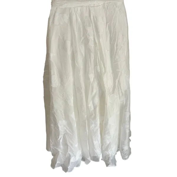 Lulu’s Sweet Definition White Burnout Ruffle One Shoulder Midi Dress Bridal - Image 8