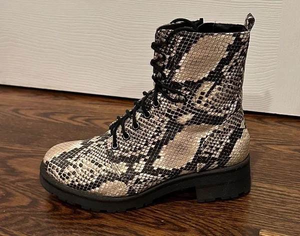 MIA Snake Print Combat Boots - Image 3