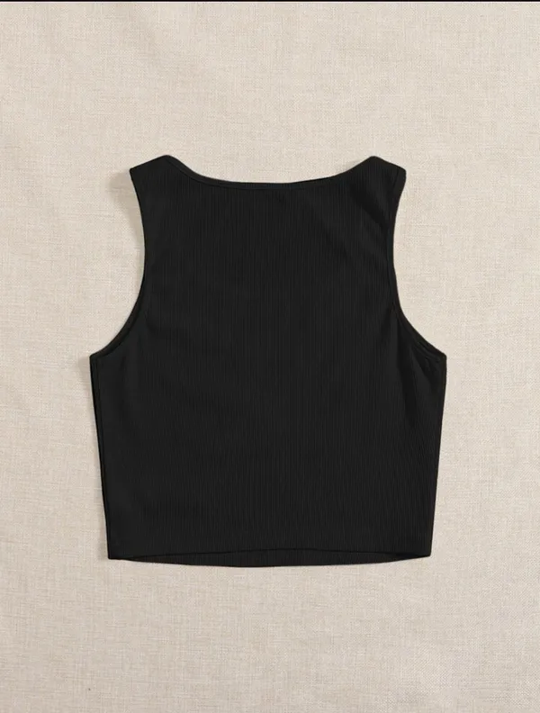 Mushroom Crop Top Black - Image 4