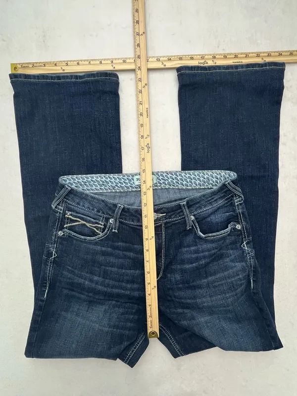 Ariat Real Denim Women’s Missouri Real Sienna Dark Wash Bootcut Jeans Size 33L - Image 14