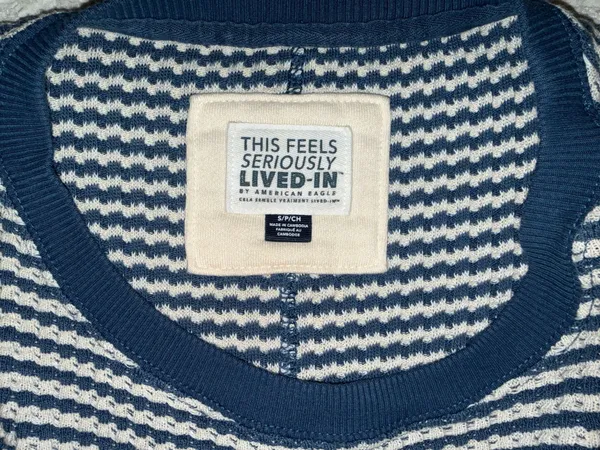 American Eagle Striped Crewneck - Image 3