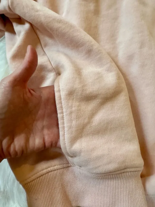 Lazy Sunday by Cali 1850 Oversized Fleece Hoodie with Side Pockets Pink XL - Image 6