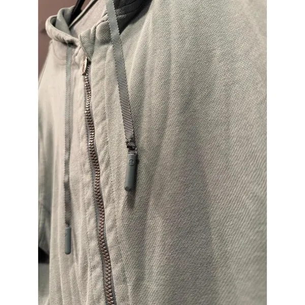 Lululemon‎ full-zip hoodie, likely the "Press Pause Jacket" green 10 - Image 2