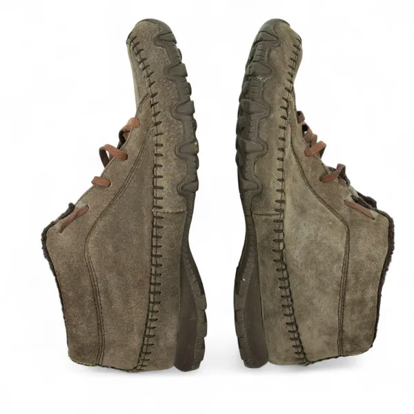 Skechers Shoes Womens 10‎ Relaxed Fit Brown Leather Faux Fur Bikers Totem Pole - Image 7