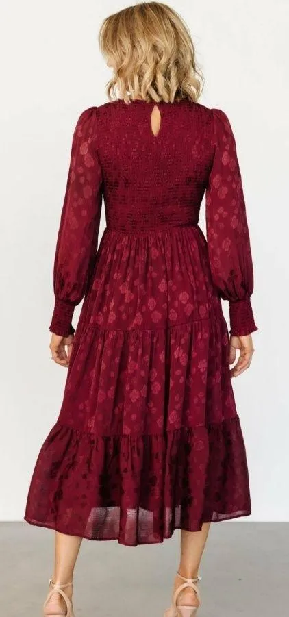 Baltic Born Stockholm Smocked Midi Dress Long Sleeve New Without Tags - Image 2