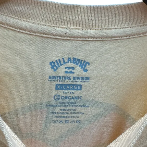 Billabong Adventure Division Organic Cotton Graphic Tee Pastel Orange Unisex XL - Image 12