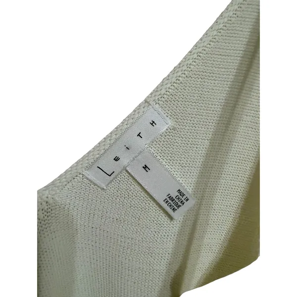 Leith Ivory Knit V Neck Double Strap Sweater Tank Top white Medium‎ - Image 4