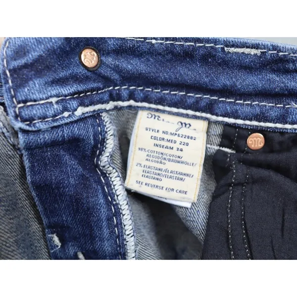 Miss‎ Me Womens Mid Rise Boot Jeans 29x28.5 Rhinestone Embroidery Denim Cross - Image 7