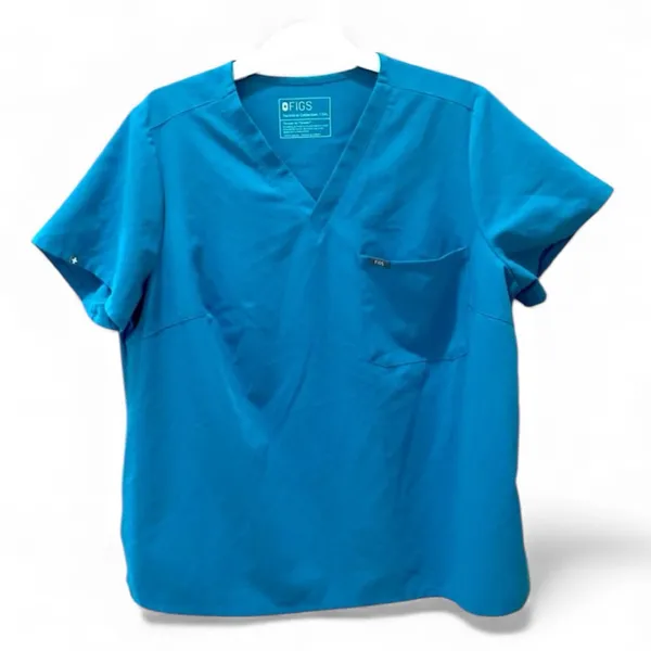 FIGS Catarina scrub top size 3X light blue shirt - Image 3