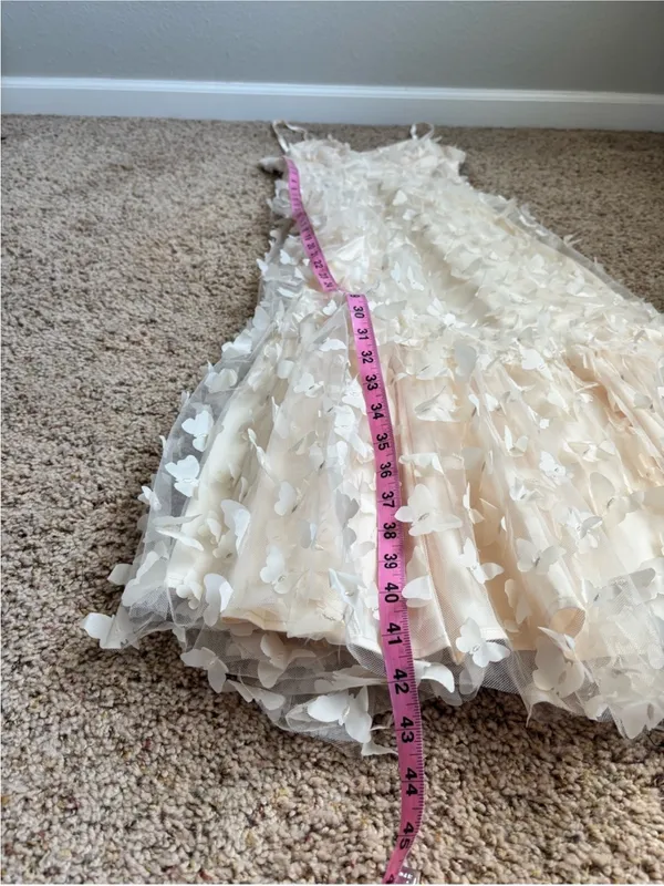 Ivory Butterfly Tulle Dress - Image 9
