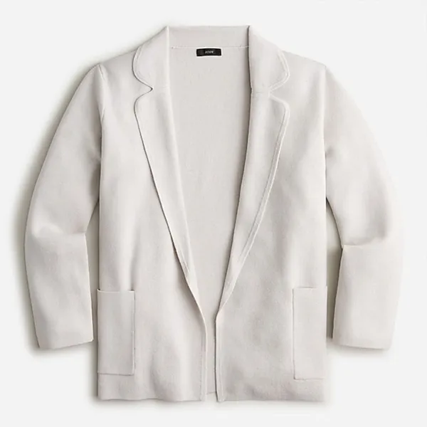 J.Crew Eloise sweater-blazer Heather Dove Size M C32‎ - Image 4