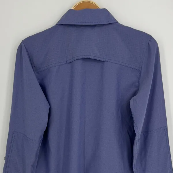 Stio Eddy Guide Shirt Small Blue Snap Button Long Sleeve Hiking Outdoor Utility - Image 6