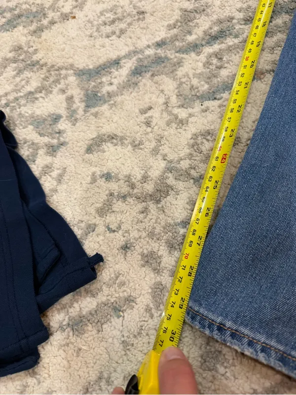 American Eagle Mom Jeans Size 6 Long Blue Distressed High Rise - Image 7