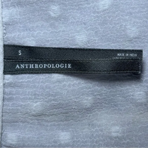 Anthropologie Ruffle Mesh Women’s Long Sleeve Blouse Swiss Dot Sheer Size Small - Image 11