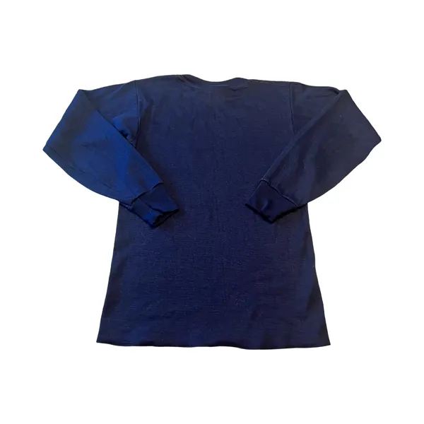 Vintage Allen-A Ski Skins Navy Thermal Long Sleeve Shirt Small Base Layer womans - Image 4