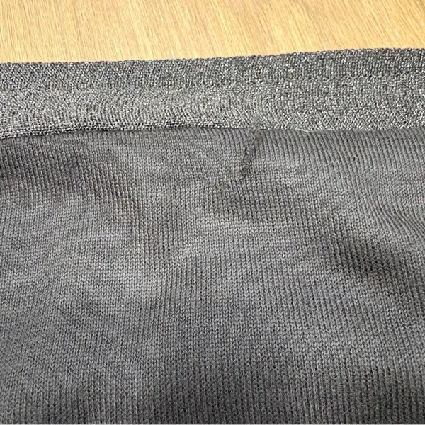 🌟Lauren Ralph Lauren🌟 Sweater Knit Ruana Wrap W. Lurex Trim Black One Size - Image 7