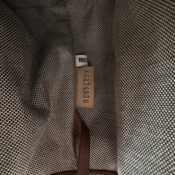 Dooney & Bourke Double Pocket Tote Tan Monogram Brown Leather HandBag Classic - Image 6