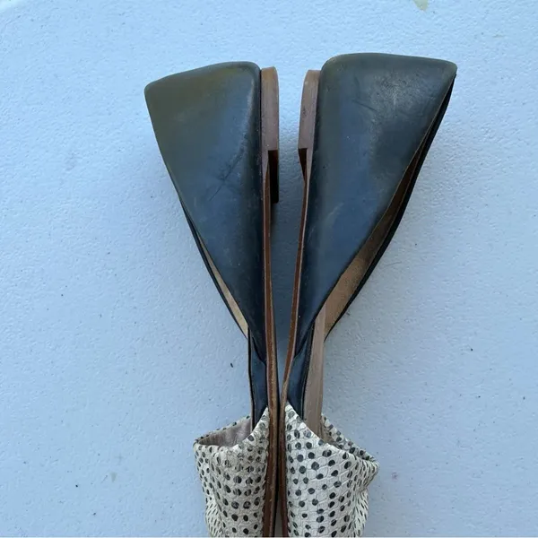 Madewell Marisa F1858 Spotted Calf Hair Pointed Toe Leather d'Orsay Flats 8.5 - Image 3