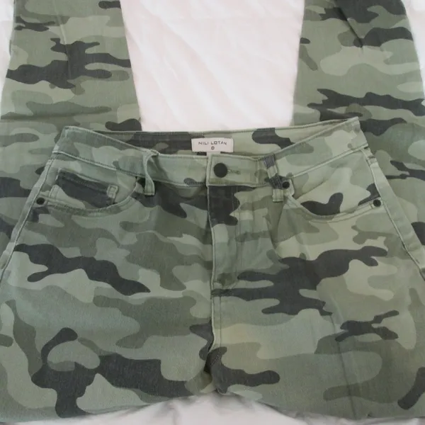 Nili Lotan for Target Green Camouflage Jeans - Size 8 - Image 2