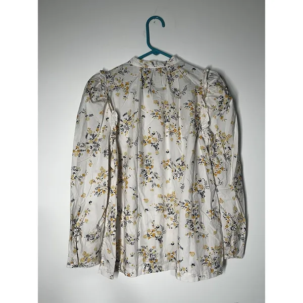 J Crew Puff-sleeve top in budding floral‎ Henley Medium - Image 4