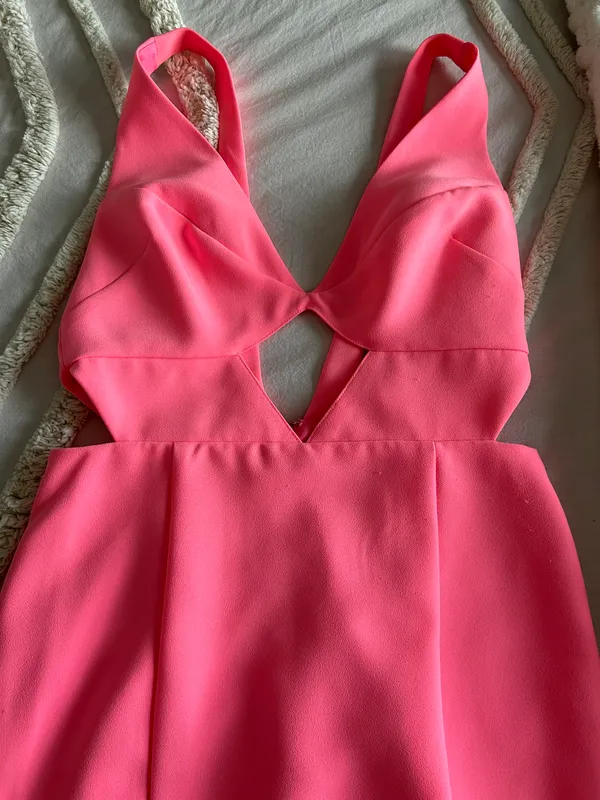 White Fox Pink Mini Dress w/ Cut Outs - Image 5