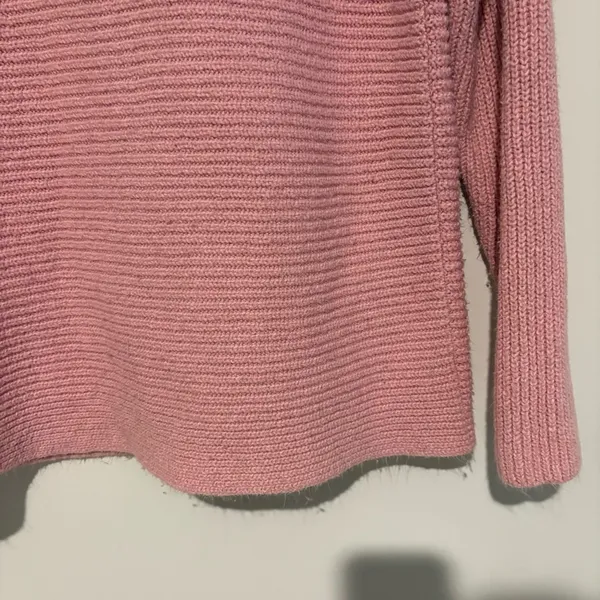 J crew ribbed‎ cowl neck sweater pink size medium - Image 9