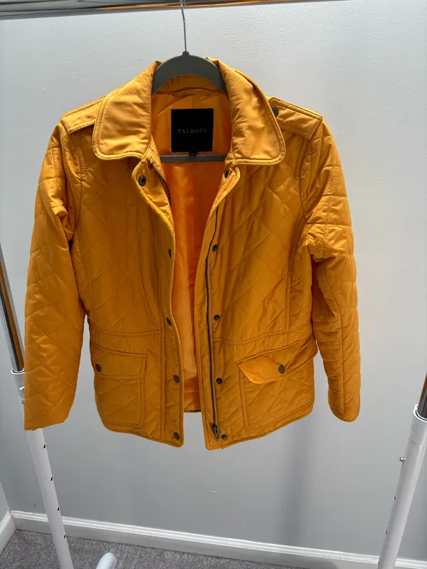 Talbots Yellow Quilted Barn Snap-Front Full Zip Collared Jacket - Image 8