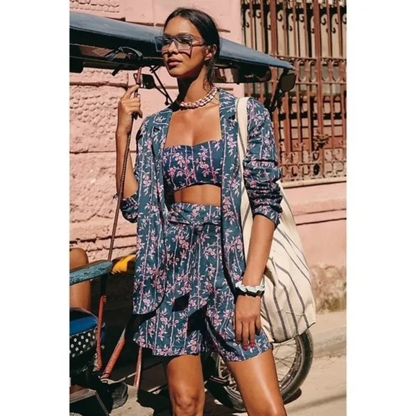 FREE PEOPLE Poolside Floral Shorts Pacific Ocean Summer Vacation‎ Vacay X-Small - Image 12