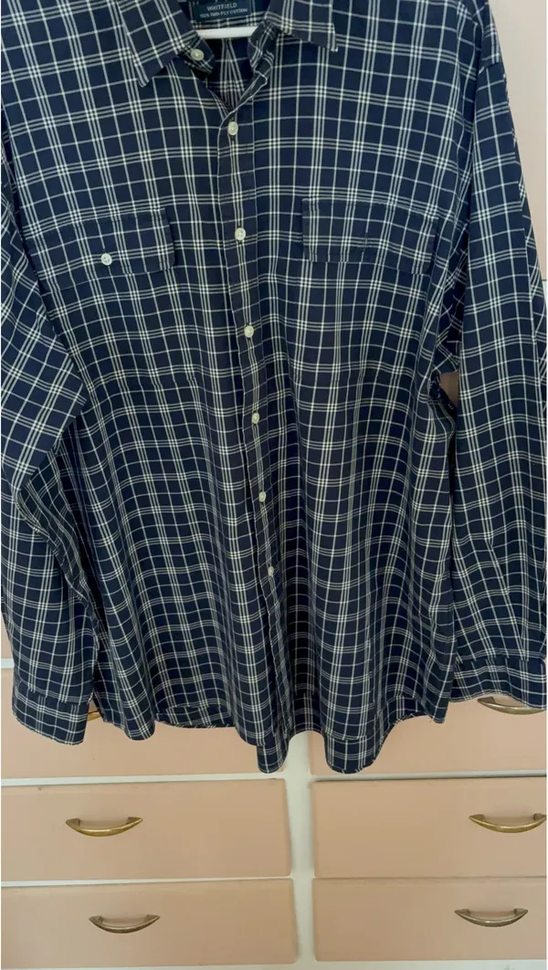 Polo by Ralph Lauren Whitfield Men’s XL Blue Plaid - Button Front Shirt 100% Cotton - Image 6