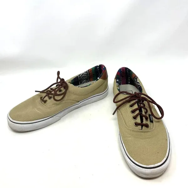 VANS Classic Canvas Tan Aztec Blanket Low‎ Top Sneaker Shoes Size 9 - Image 4