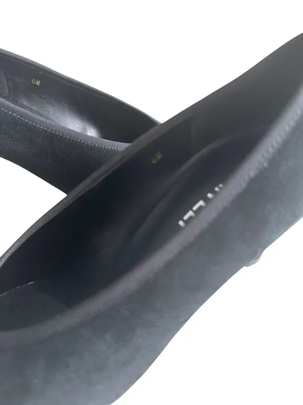 VAN ELI Womens Black Suede Pointed Heels Size 6 - Image 6