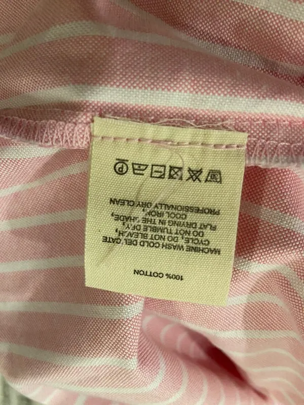 NWT Rumored Pink White Stripes Button Down Long Sleeve Cotton Shirt Size Small - Image 5