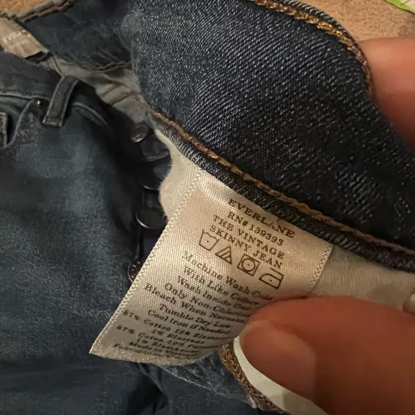 Everlane button fly‎ the vintage skinny jeans 28 - Image 5
