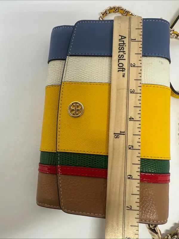 Tory Burch Robinson Ballon Stripe Convertible Shoulder Bag MSRP 498 - Image 10