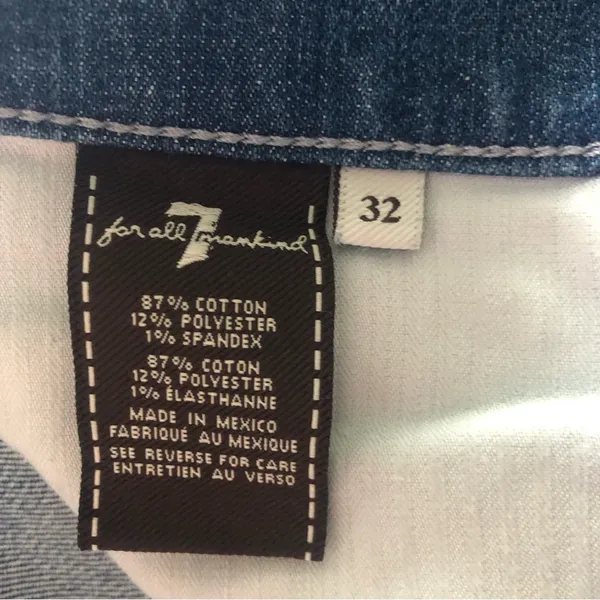 7 For All Mankind 7FAM Women Jeans Size 32 Blue Straight Leg - Image 8