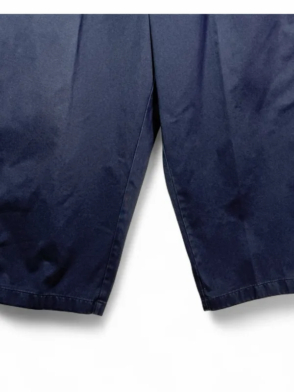 L.L. Bean Women’s Original Fit Pleaded Navy Cropped Trousers Size 18 Petite - Image 9