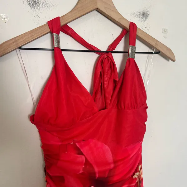 PEPPERMAYO- Divide Mini Dress Fire Red Size 4 - Image 3