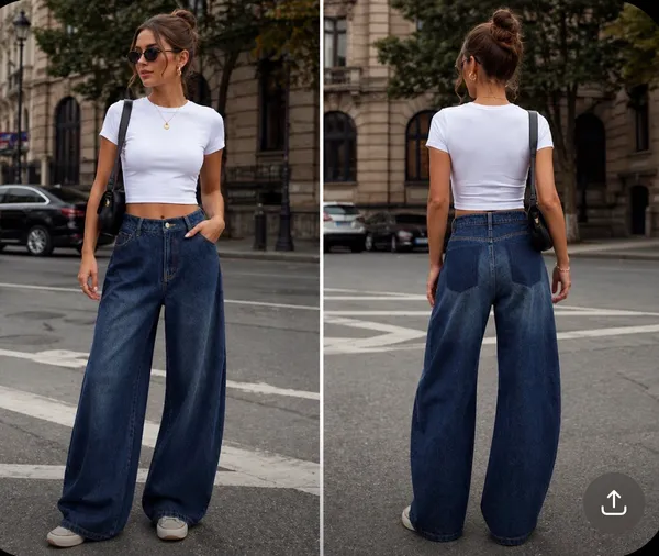 Commence NWT Trendy Mid-Waisted Denim Curved-Leg Pants Small - Image 2