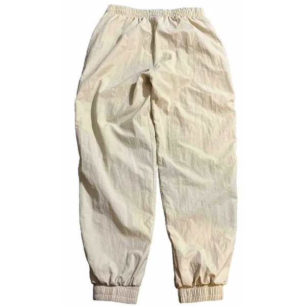 Wilo The Label Cream Windbreaker‎ Jogger Small Zip Pocket Athleisure Pants - Image 2