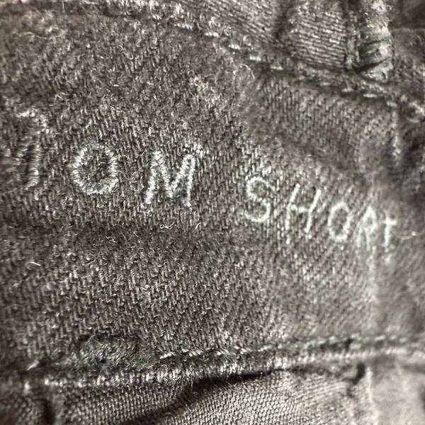 American Eagle Black Paperbag Mom Jean Shorts - Image 4