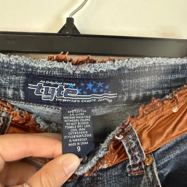 Tyte The Worlds Coolest Jeans Y2k Size 9‎ Blue Bootcut Distressed Flare Denim - Image 3