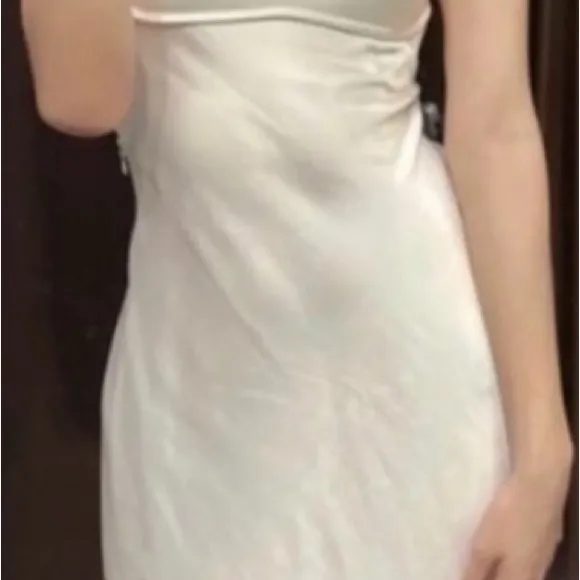 Zara Elegant Gold Satin Slip Dress - Image 4