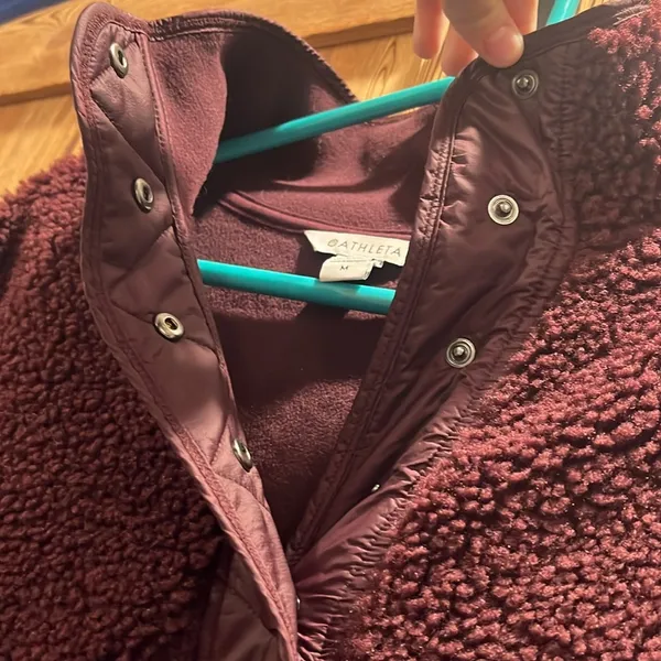 NWOT Cozy Sherpa Snap Sweatshirt Pullover - Image 6