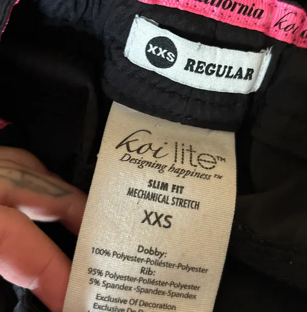 Koi Black Scrubs Size XXS - Image 6