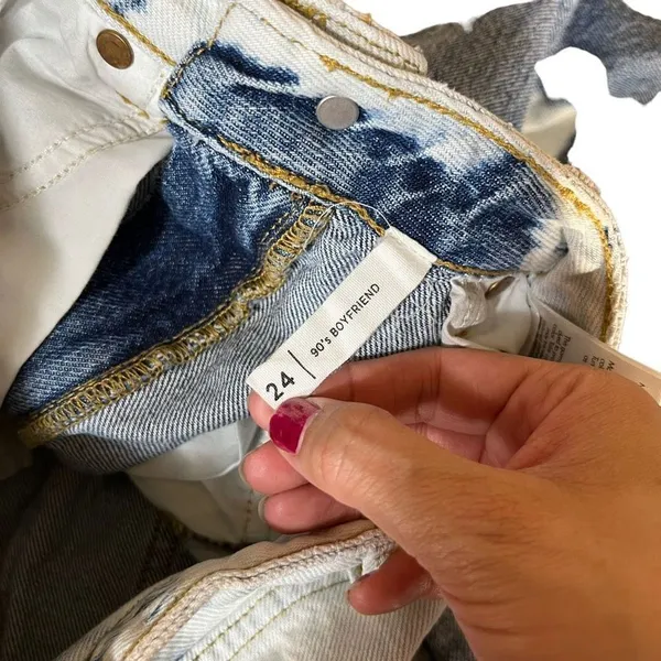 Pacsun 90’s Boyfriend High Rise‎ Straight Leg Bleached Jeans Size 24 - Image 10